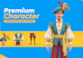 create 3d low poly character, rigging, and animation for game assets